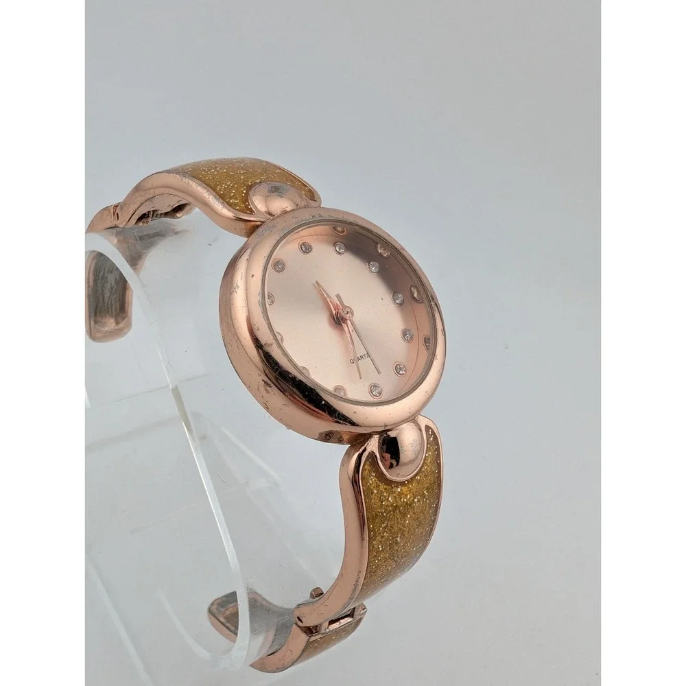 Avon Pretty As A Diamond Rose Gold Bangle Watch 27mm‎ Case- New Battery